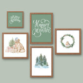 Poster Joli chiot de Noël