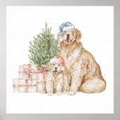 Poster Joli chiot de Noël (Devant)