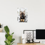 Poster Joli Chiot Qui Regarde (Bureau à domicile)