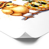 Poster Joli Citrouille de poussette Halloween (Coin)