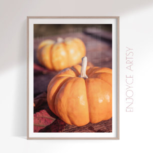 Poster Joli citrouille photo d'automne décor chaleureux f