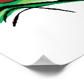 Poster joli coccinelle sur la feuille (Coin)