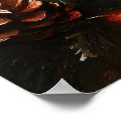 Poster Joli Cochon de Noël Peinture rustique (Coin)