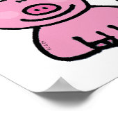 Poster Joli Cochon Rose Dessin Animé (Coin)