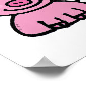 Poster Joli Cochon Rose Dessin Animé (Coin)