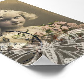 Poster Joli collage fille (Coin)