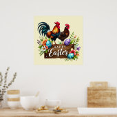 Poster Joli coq de Pâques (Cuisine)