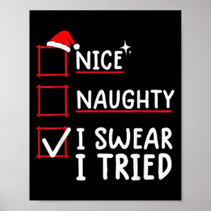Poster Joli Coquin Je Jure Que J'ai Essayé Noël