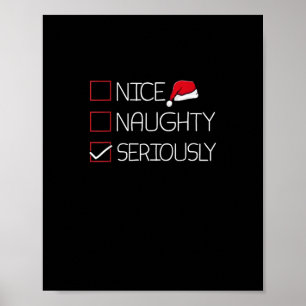 Poster Joli Coquin Sérieusement Noël Style Moderne