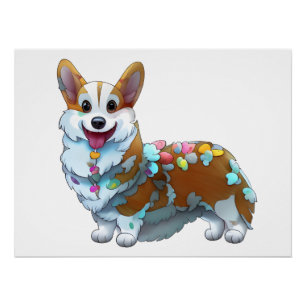 Poster Joli corgi orange pour une humeur positive