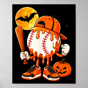 Poster Joli costume de baseball Halloween pour garçons et