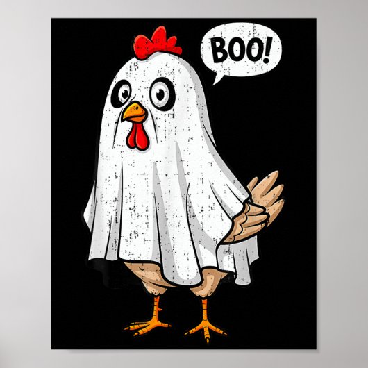 Poster Joli Costume Halloween Chicken Boo Hommes Femmes (Devant)