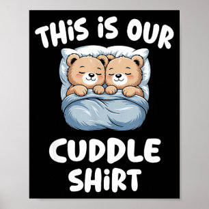 Poster Joli Couple d'Ours C'est Notre Câlin
