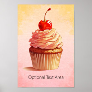 Poster Joli Cupcake Pastel