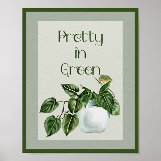 Poster Joli Dans Green Poted House Plante (Devant)