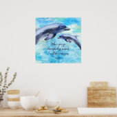 Poster Joli dauphins d'aquarelle (Cuisine)