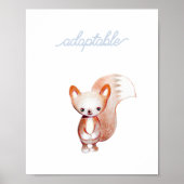 Poster Joli Décor Boy Fox Boy Baby Nursery Boy (Devant)