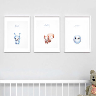Poster Joli Décor Boy Fox Boy Baby Nursery Boy