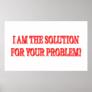 Poster Joli dessin "I AM THE SOLUTION" Acheter