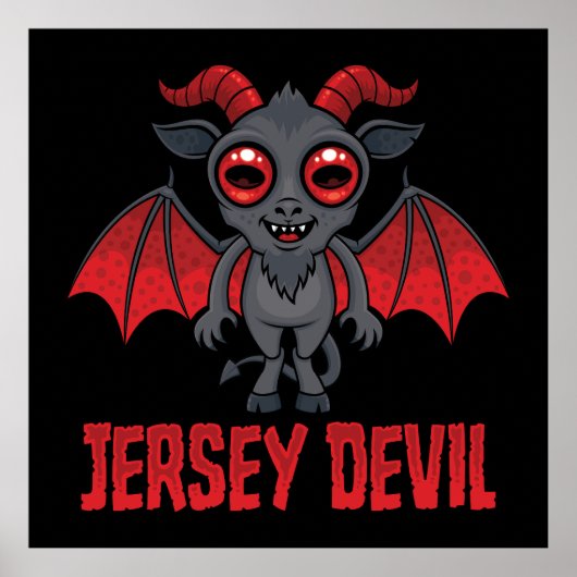 Poster Joli Diable du Jersey des Pine Barrens (Devant)