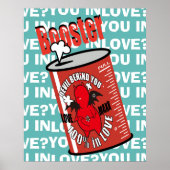 Poster Joli diable timide en AMOUR (Devant)