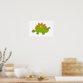 Poster Joli dinosaure - stégosaure (Cuisine)