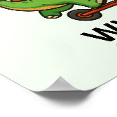 Poster Joli Dinosaure Vert (Coin)