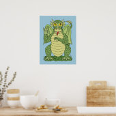 Poster Joli Dragon Vert (Cuisine)