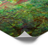 Poster Joli éléphant de Bohême Motif tribal Turquoise (Coin)