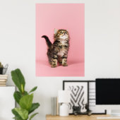 Poster Joli en Kitten rose (Bureau à domicile)