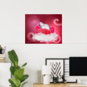 Poster Joli en rose (Bureau à domicile)