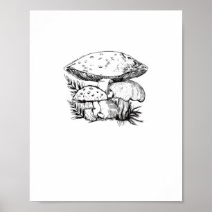 Poster Joli esthétique Cottagecore Champignon Fungi Gobli