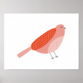 Poster Joli et charmant art d'oiseau scandinave (Devant)