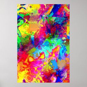 Poster Joli fantôme abstrait coloré