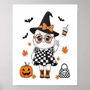 Poster Joli fantôme d'Halloween