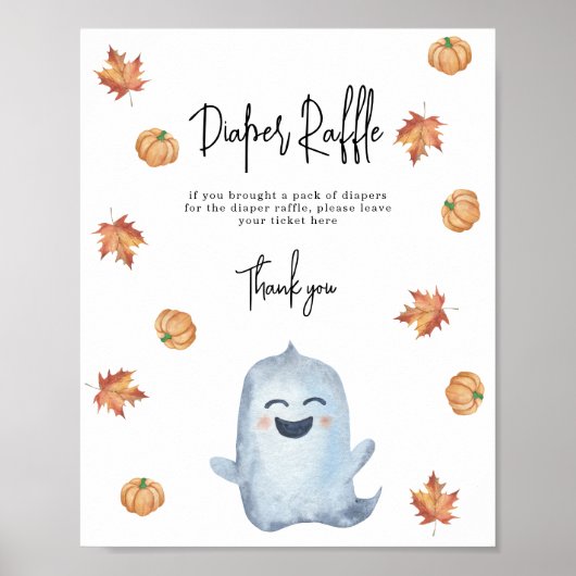 Poster Joli fantôme - Jeu de tirage au sort de couche (Devant)