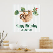 Poster Joli fentes accroché à l'aquarelle vers le bas Ann (Cuisine)