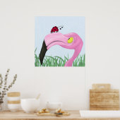Poster Joli Flamant rose rose (Cuisine)