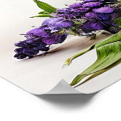 Poster Joli Fleurs Lilac À Pointe Fraîche (Coin)