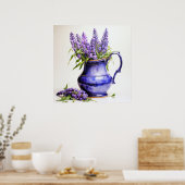 Poster Joli Fleurs Lilac À Pointe Fraîche (Cuisine)