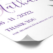 Poster Joli Floral Romantique Accueil À Notre Mariage (Coin)