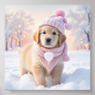 Poster Joli Golden Retriever Puppy