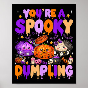 Poster Joli Halloween Citrouille Sorcière Boulette