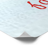 Poster Joli Hippopotame Santa Hat Snowy Noël (Coin)