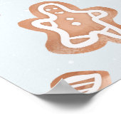 Poster Joli hiver Noël bienvenue baby shower biscuit (Coin)