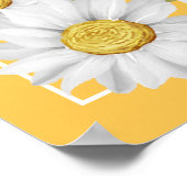 Poster Joli jonquille jaune & blanc Mariage de marguerite (Coin)