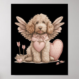 Poster Joli jour de la Saint-Valentin Goldendoodle Chien
