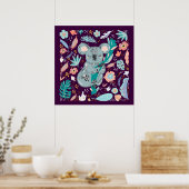 Poster joli koala jungle ours amoureux des animaux (Cuisine)
