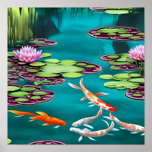 Poster Joli Koi Pond