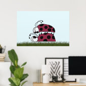 Poster Joli Ladybug Art Intitulé Vous Êtes Mon Rock (Bureau à domicile)
